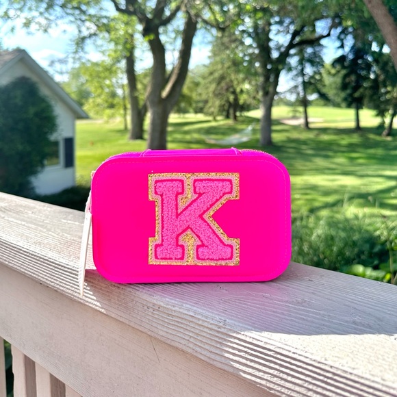 🦋Gloss & Glo Hot Pink Monogram Jewelry Box Personalized, Jewelry Case, T… - Picture 1 of 4